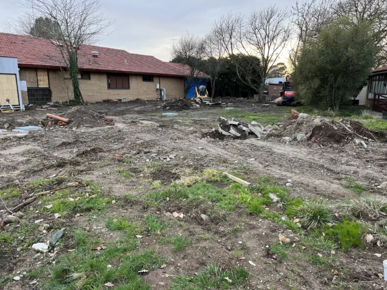 Cleared site in Ballarat ready for the car park construction to begin, by Dirtworks.